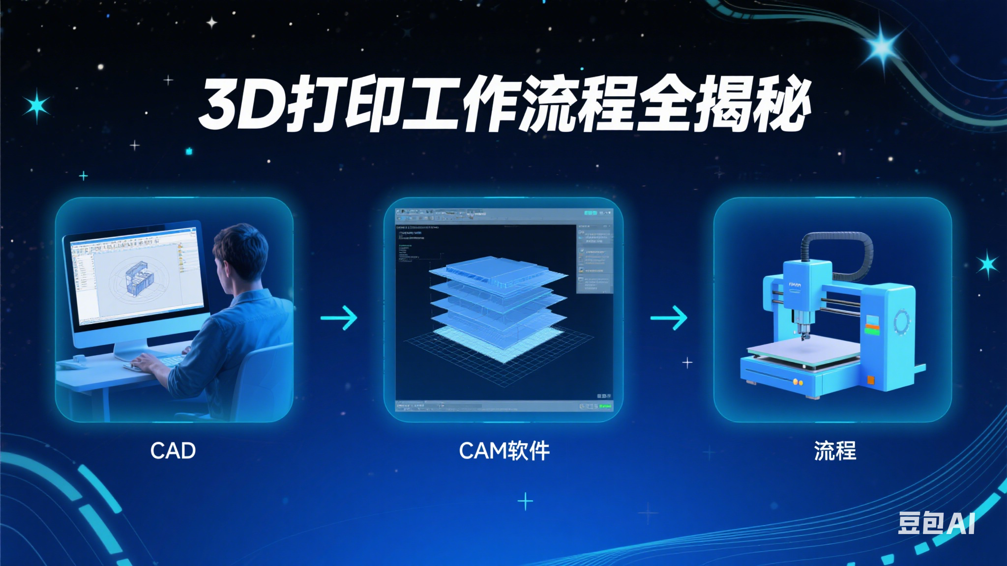 简述3D打印的工作流程